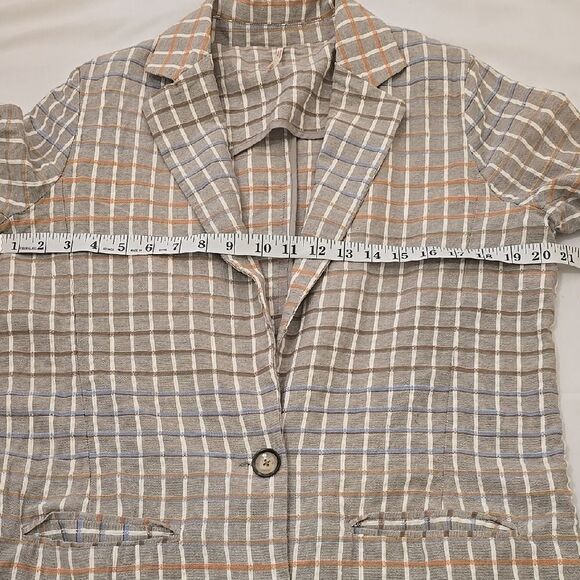 Free People Gray and Tan Blazer with Structured Design xs - Picture 4 of 7